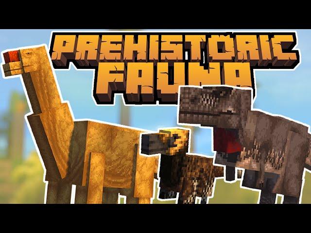 НОВЫЙ МОД НА ДИНОЗАВРОВ В СТИЛЕ ВАНИЛЛЫ - PREHISTORIC FAUNA ПОЛНЫЙ ОБЗОР ГАЙД ПО МОДУ НА MINECRAFT