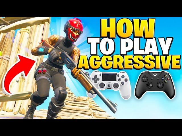 How To Play Aggressive & W-Key On Console! (Fortnite Tips PS4 + Xbox)