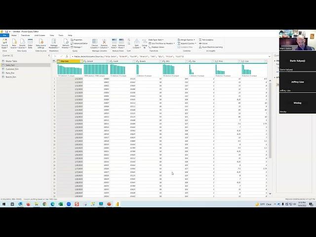 Power BI Star schema from one large table