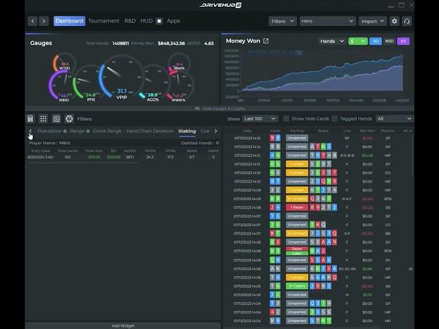 Poker Staking Report for DriveHUD 2
