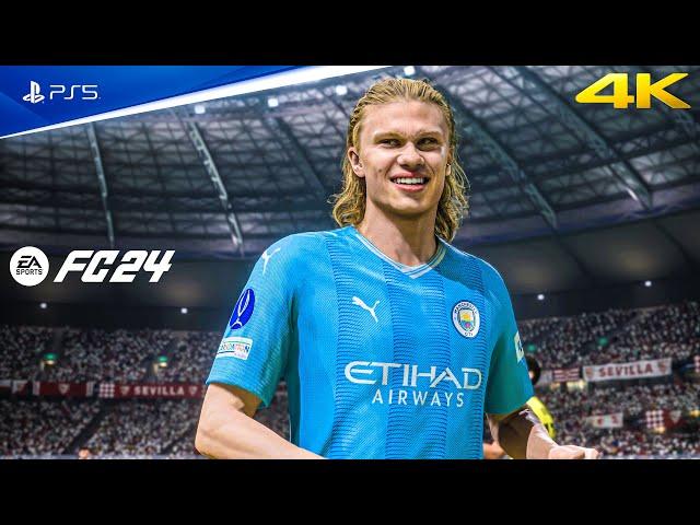 EA Sports FC 24 - Manchester City vs Sevilla | UEFA Super Cup 2023 | PS5™ Gameplay [4K60]