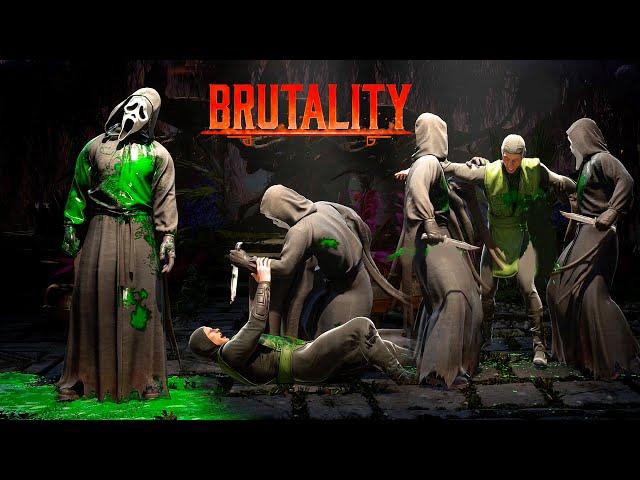 MK1 Ghostface All Brutalities, Fatalities, Fatal Blow, Ending, Taunts & Victory Celebrations