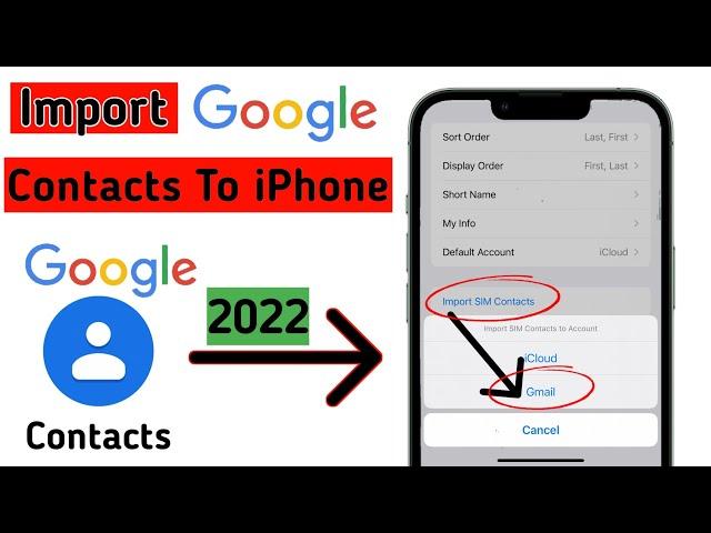 How To Import Google Contacts To iPhone 2022 || Import Contacts From Gmail To iPhone