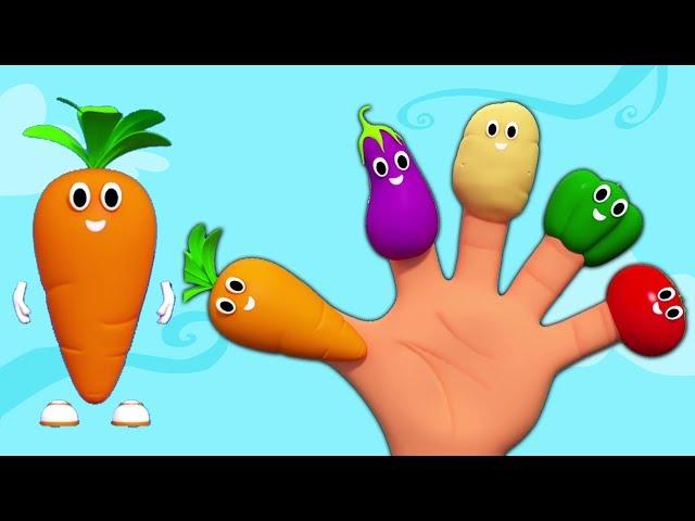 овощной палец семья | Детские рифмы | Детская песня | 3D Rhymes for Babies | Vegetable Finger Family