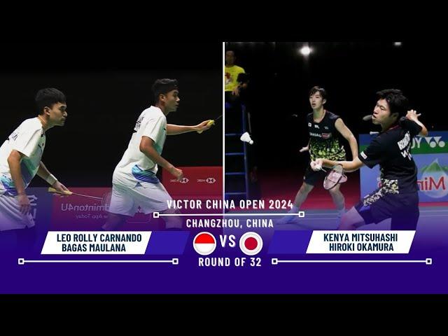 Leo Rolly Carnando/Bagas Maulana vs Kenya Mitsuhashi/Hiroki Okamura China Open 2024 Badminton R32