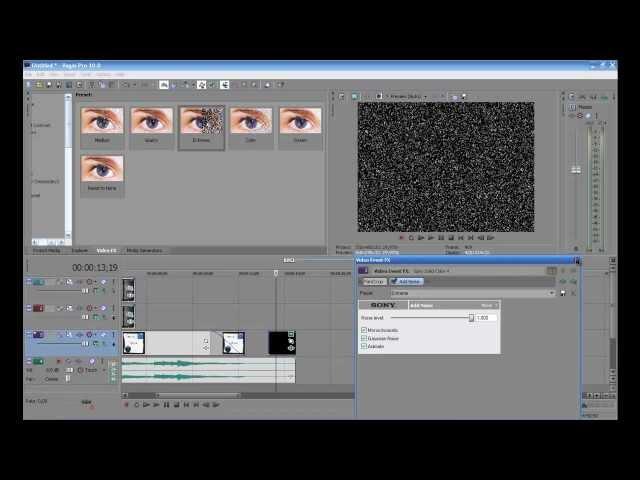 Урок Sony Vegas pro #1|Эффект Белый шум