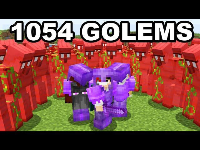 Using 1054 Blood Golems To Take Over This Minecraft SMP...