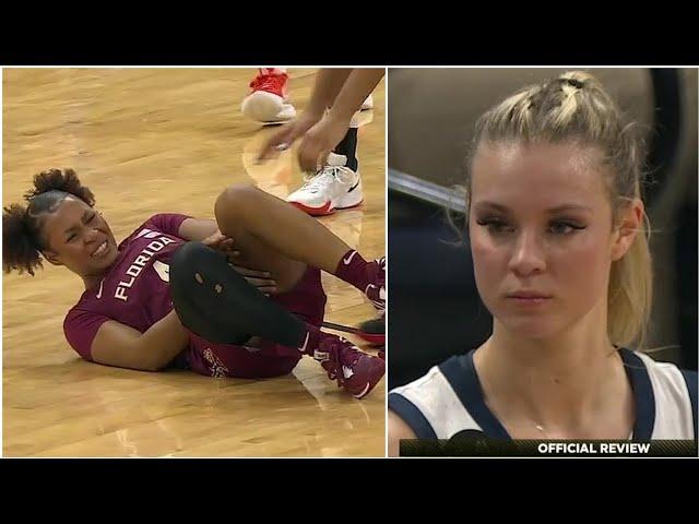 Player KICKED After Trying To TRIP Opponent With Her Legs, Then Waves Goodbye To Her After Ejection!