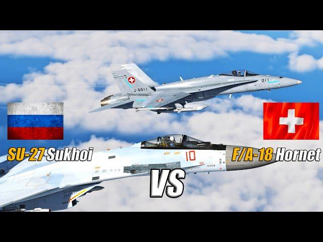 Swiss F/A-18 Hornet against Russian Sukhoi SU-27 - DCS WORLD