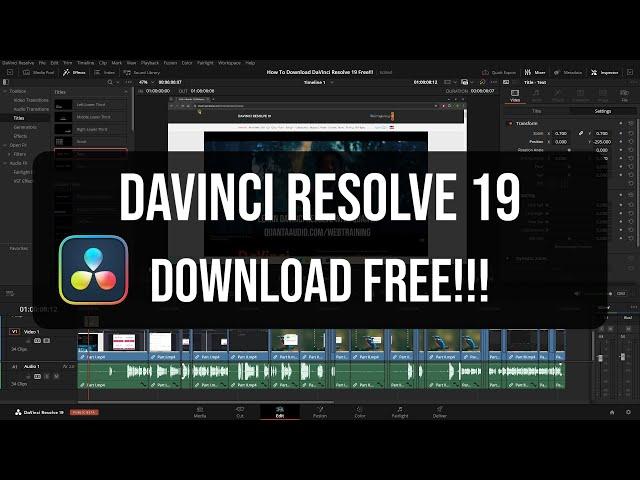 How to Download DaVinci Resolve 19 Free!!!