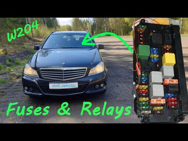 W204 Fuses & Relays Location on Mercedes C180 CDI ( diagram layout )