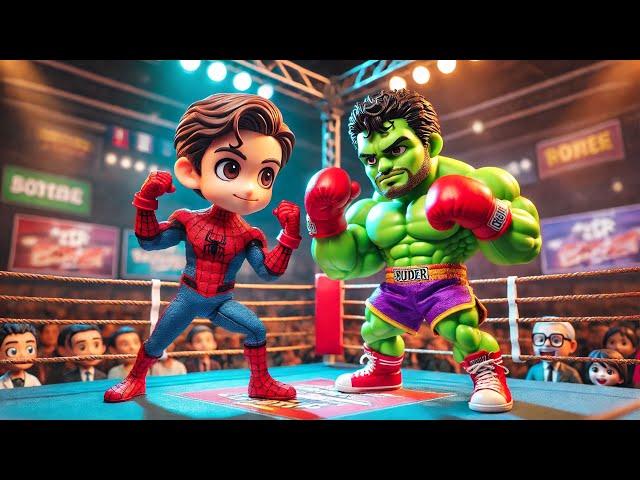 INTENSE BOXING MATCH: SPIDER VS. HULK, WHO WILL KNOCK OUT | Spidey and his Amazing Friends Animation