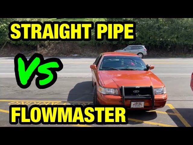 Ford Crown Vic 4.6L V8: FLOWMASTER FLOW FX Vs STRAIGHT PIPES!