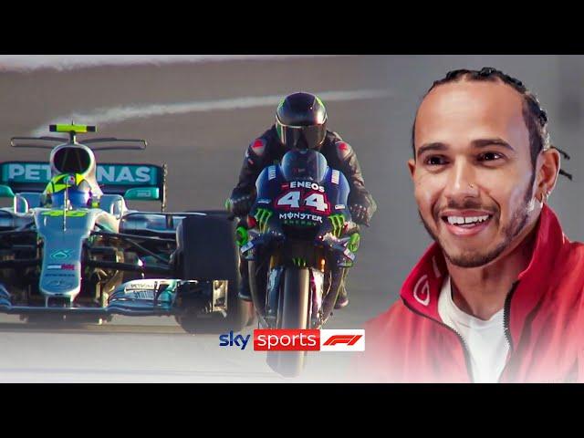 "It was UNFORGETTABLE to ride with you!"  | Lewis Hamilton and Valentino Rossi swap seats!