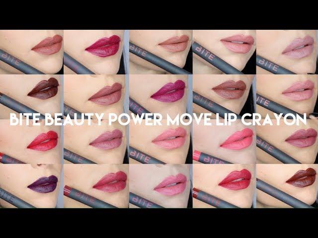 Bite Beauty Power Move Creamy Matte Lip Crayon FULL Swatch & Review