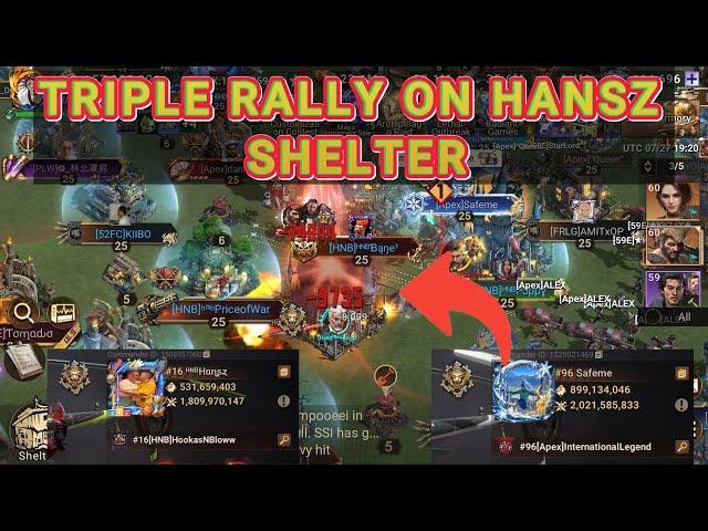 Safeme Rally Hansz Shelter | Triple Rally on Hansz | Doomsday Last Survivors