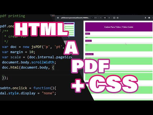 How to export HTML + CSS to pdf using jspdf and html2canvas