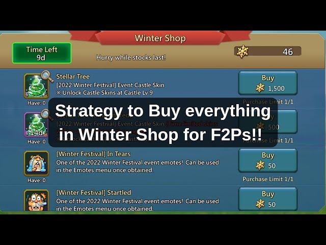 Lords Mobile - Strategy to Buy everything in Winter Shop!!