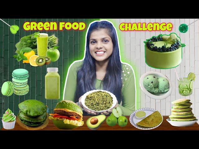 I Only Ate GREEN food for 24Hours!! *Went Yummy*| Jenni's Hacks