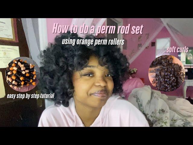 How to use perm rods /rollers to get soft big bouncy curls  step by step tutorial