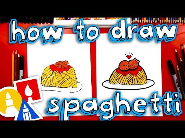 How To Draw Funny Spaghetti And Meatballs