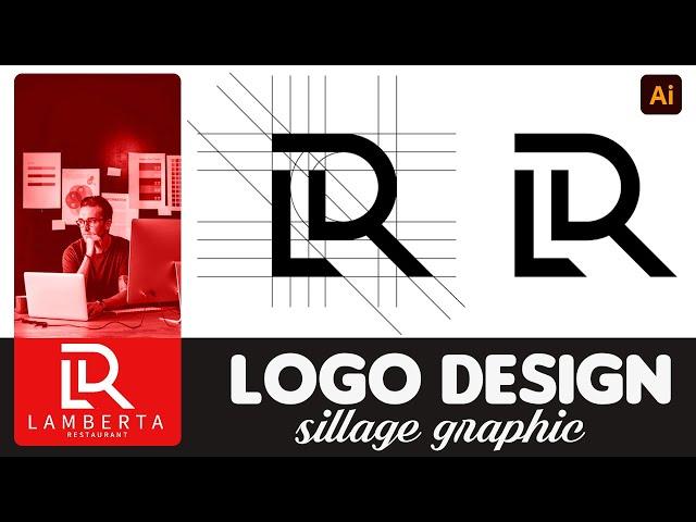 design a monogram logo illustrator tutorial | LR monogram logo design illustrator