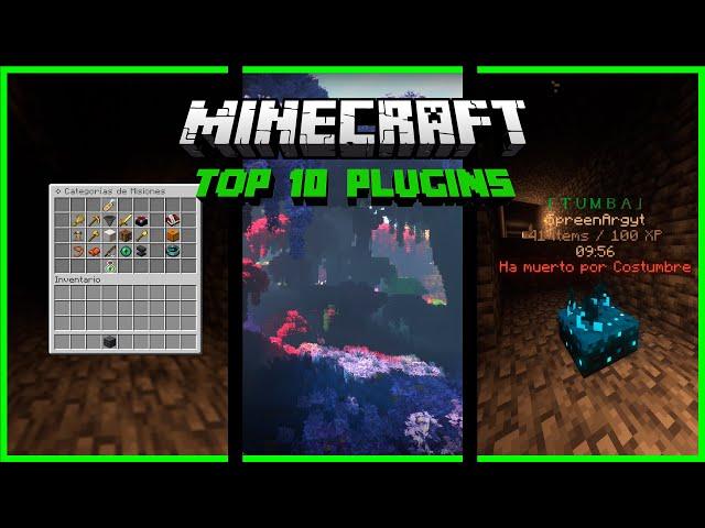 TOP 10 MEJORES PLUGINS para SERVIDOR SURVIVAL de MINECRAFT  (Angelchest, Jobs, Quests..)