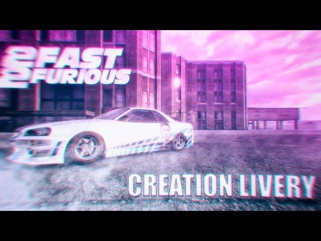 R34 Brian O'Conner 2 FAST 2 FURIOUS | Livery Timelapse & Gameplay | CarX Drift Racing Online