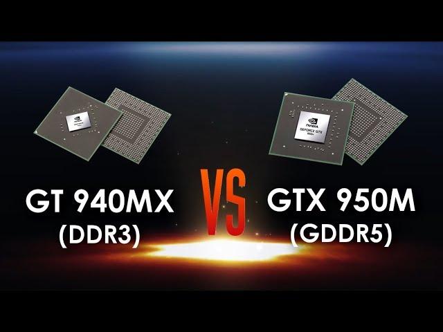 GT 940MX 2GB vs GTX 950M 2GB in 5 Games