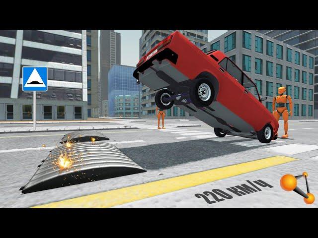 УБИЙЦА В ЦЕНТРЕ ГОРОДА! СМЕРТЕЛЬНЫЙ ЛЕЖАЧИЙ ПОЛИЦЕЙСКИЙ | BeamNG.drive