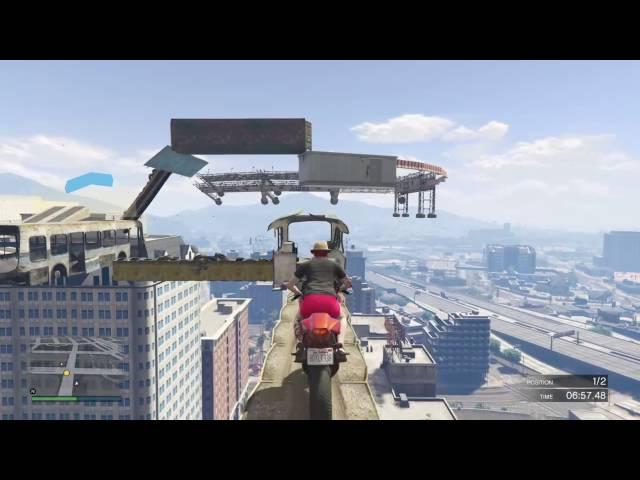 ПОТНЫЙ МОТОПАРКУР В GTA 5 Onlain