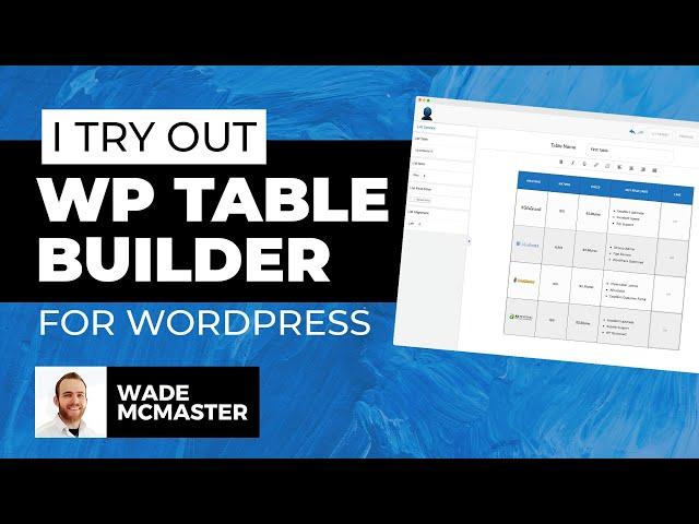 I try out the WP Table Builder for WordPress