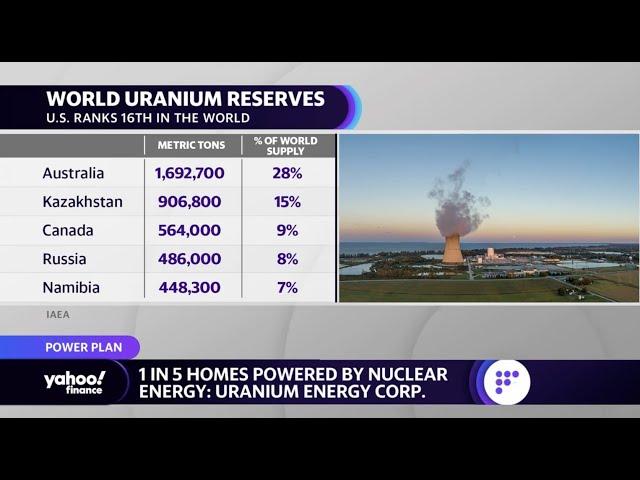 Uranium Energy Corp CEO: 'One in every 5 homes in America is powered by nuclear energy'