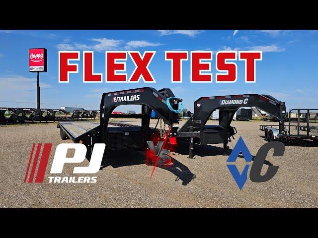 FLEX TEST! PJ VS Diamond C Trailers Hotshot Comparison