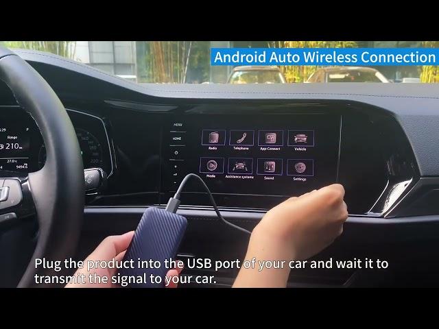 Wireless CarPlay Android Auto Adapter for Factory Wired CarPlay Cars Wired to Wireless Dongle