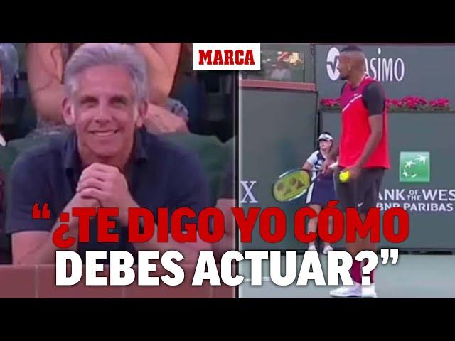 Kyrgios discute con Ben Stiller en pleno partido contra Nadal: "¿Te digo yo cómo debes actuar?"