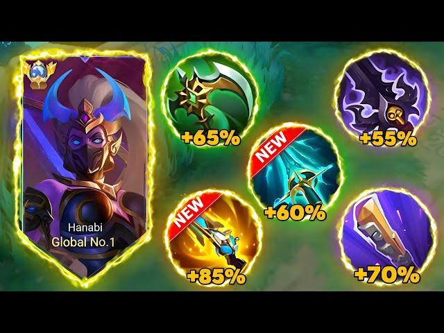 TOP GLOBAL HANABI BEST BURST DAMAGE HACK BUILD FOR 2024!! (please try) - MOBILE LEGENDS