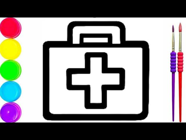 How to draw a first aid kit? Как нарисовать аптечку? Tibbiyot qutisi chizish