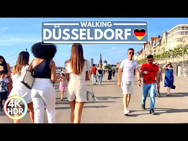 Summer Vibes in Germany! City Walk in Düsseldorf - 4K-HDR Walking Tour with Captions