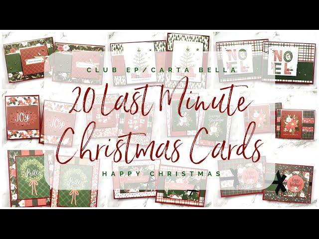 20 Last Minute Christmas/Holiday Cards 1 6×6 Paper Pad | Club EP 2021 Carta Bella Happy Christmas