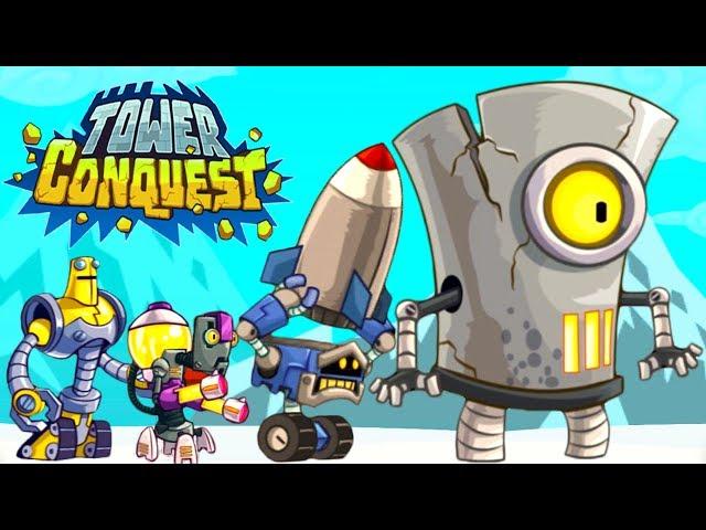 MEGA BOSS and an ARMY of ROBOTS! Tower Conquest