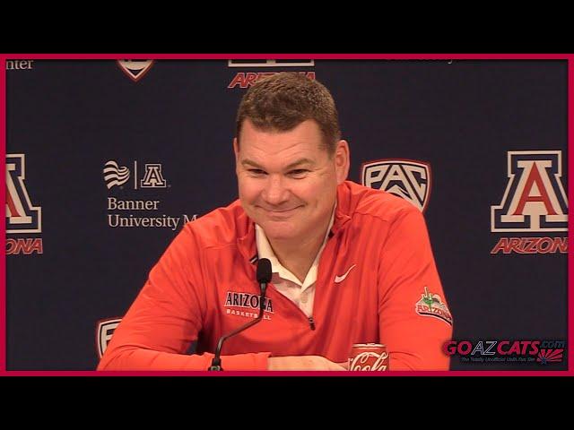 Coach Tommy Lloyd talks lineup change after Arizona's win over USC | GOAZCATS.com postgame video