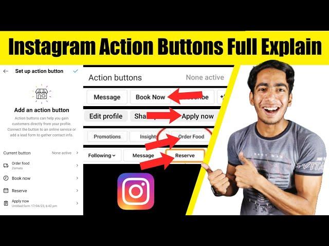 Instagram Action Buttons Full Explain | How To Add Food Order Button On Instagram | Action Buttons