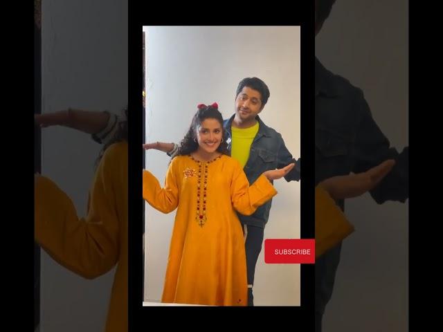 Ayzeh khan with imran ashraf|both looking cute|in darama serial|Ayzeh khan world|#shorts