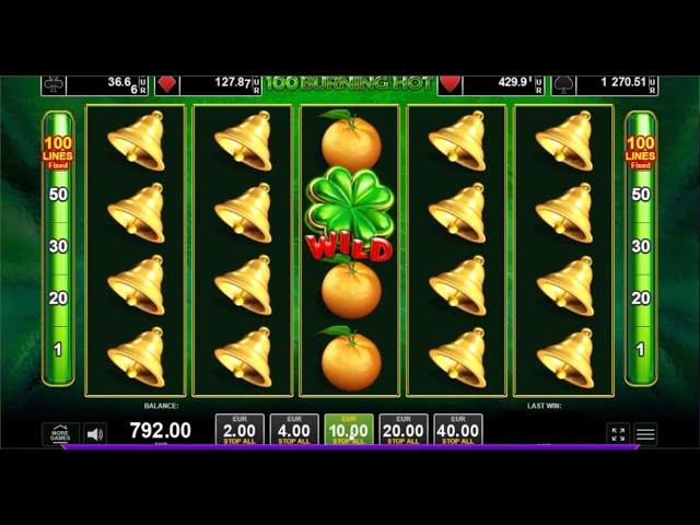 A GREAT SESSION OF 100 BURNING HOT WITH 40 EUR BETS!