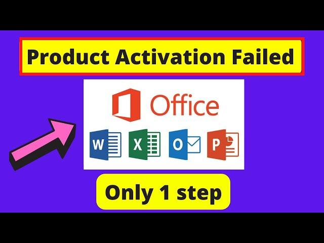 Fix Product Activation Failed office 2019/2016/2013 | Product activation failed in Word, Excel