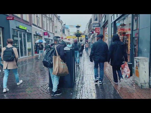 walking in the rain in Utrecht Netherlands | 4k 60 fps | first person view