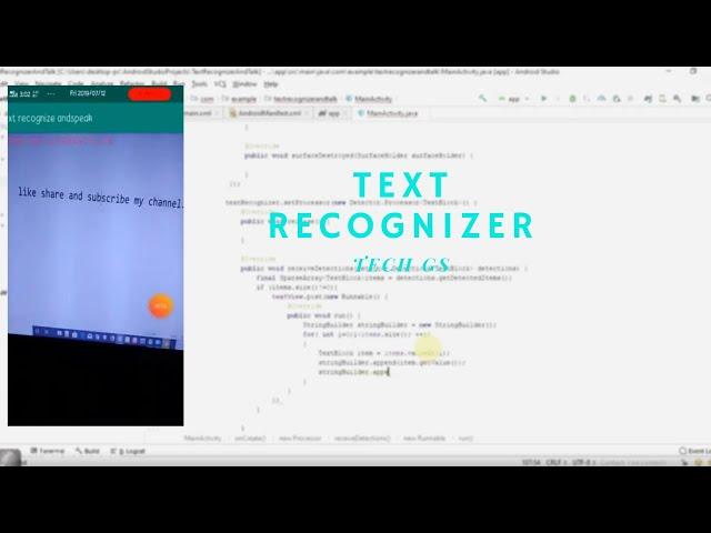 Android text recognizer and speak ocr  tutorial