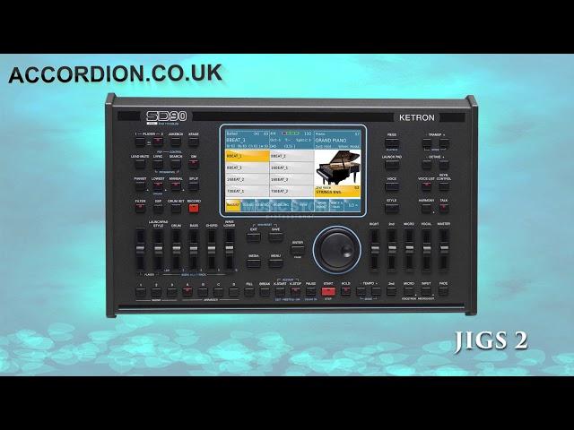 Ketron SD90 Scottish JIGS 2 played on a MIDI Accordion