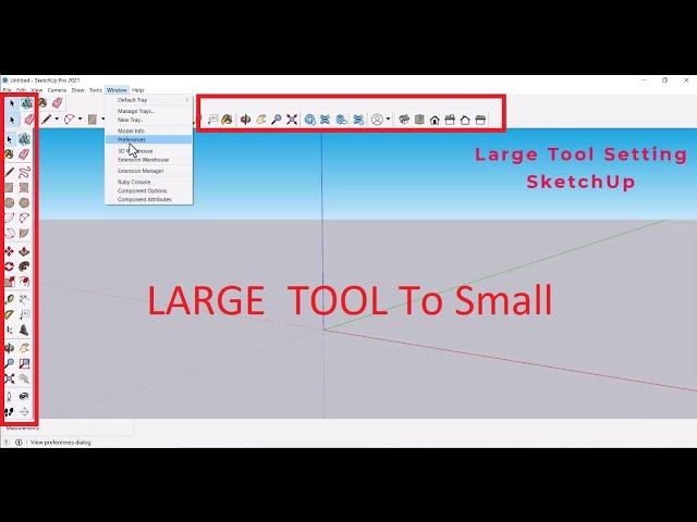 Large Tool to small tool setting in SketchUp | Sketchup Tutorial Beginners